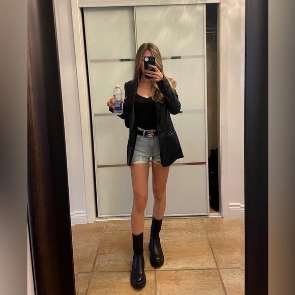 Dynamite Black Leather Blazer - Picture 5 of 5